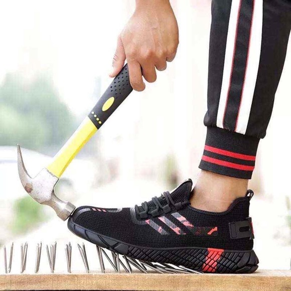 Men's Safety Shoes Steel Toe Work Sneakers  Lightweight - Picture 10 of 11